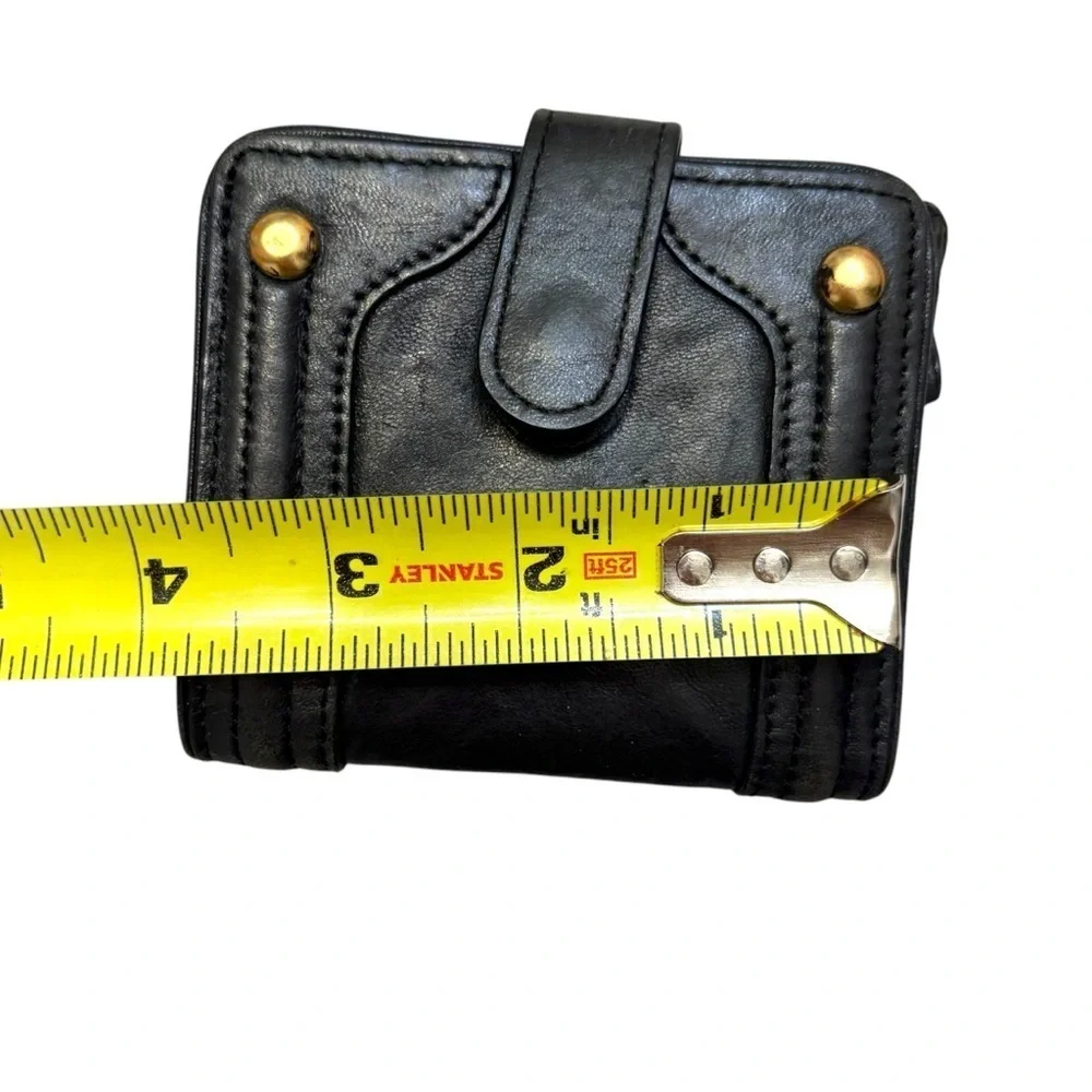Juicy couture vintage black leather compact wallet